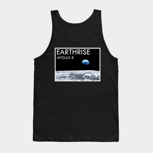 Earthrise Apollo 8 Vintage Ad Tank Top by IORS